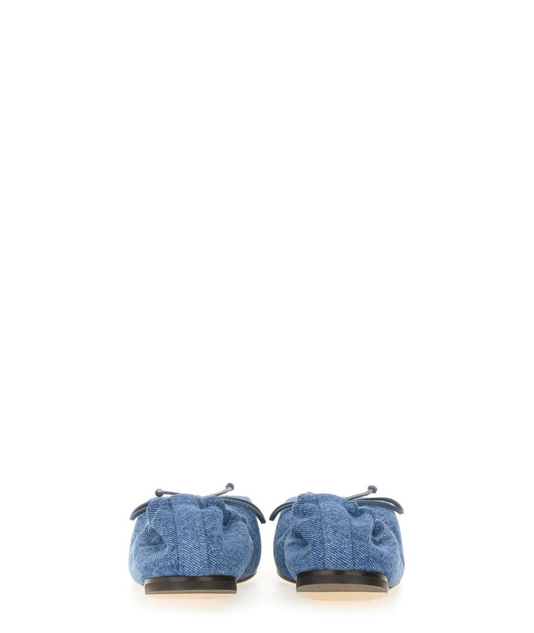 JACQUEMUS Голубые текстильные балетки, фото 3