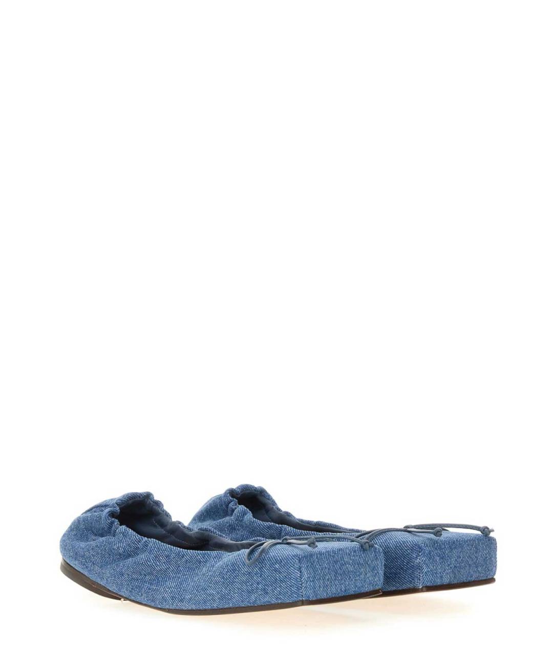 JACQUEMUS Голубые текстильные балетки, фото 2