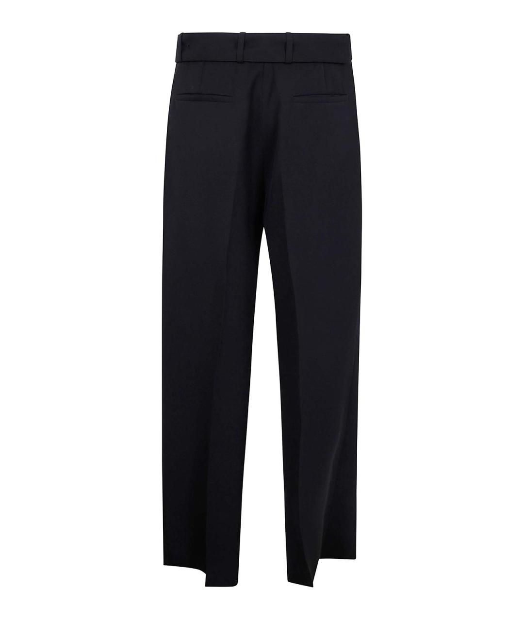 JIL SANDER Черные шерстяные повседневные брюки, фото 2