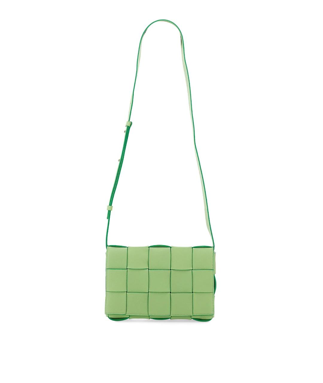 BOTTEGA VENETA Зеленая кожаная сумка через плечо, фото 1