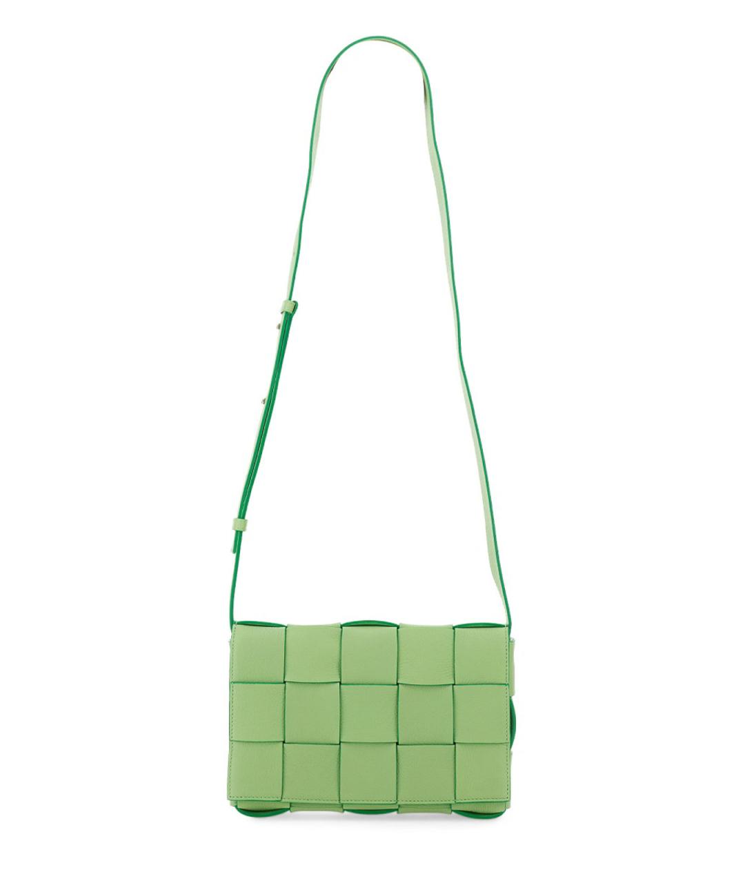 BOTTEGA VENETA Зеленая кожаная сумка через плечо, фото 4