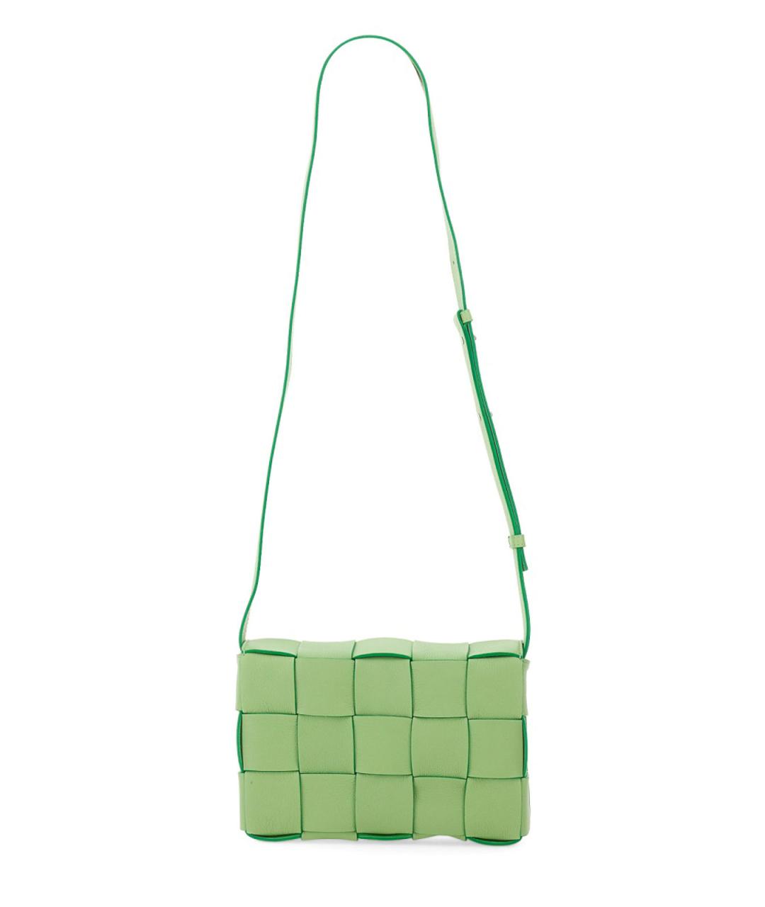 BOTTEGA VENETA Зеленая кожаная сумка через плечо, фото 2