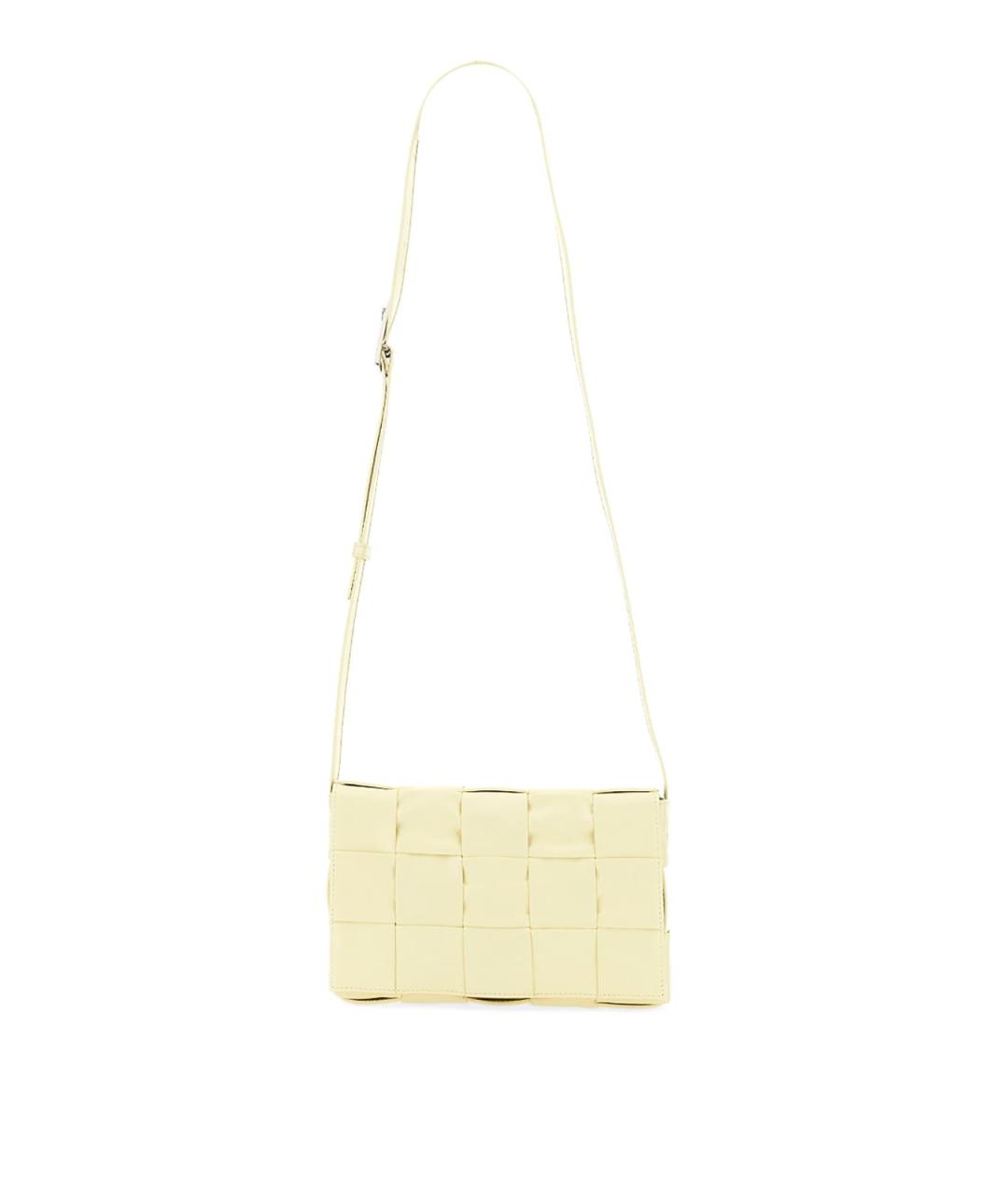 BOTTEGA VENETA Желтая кожаная сумка на плечо, фото 1