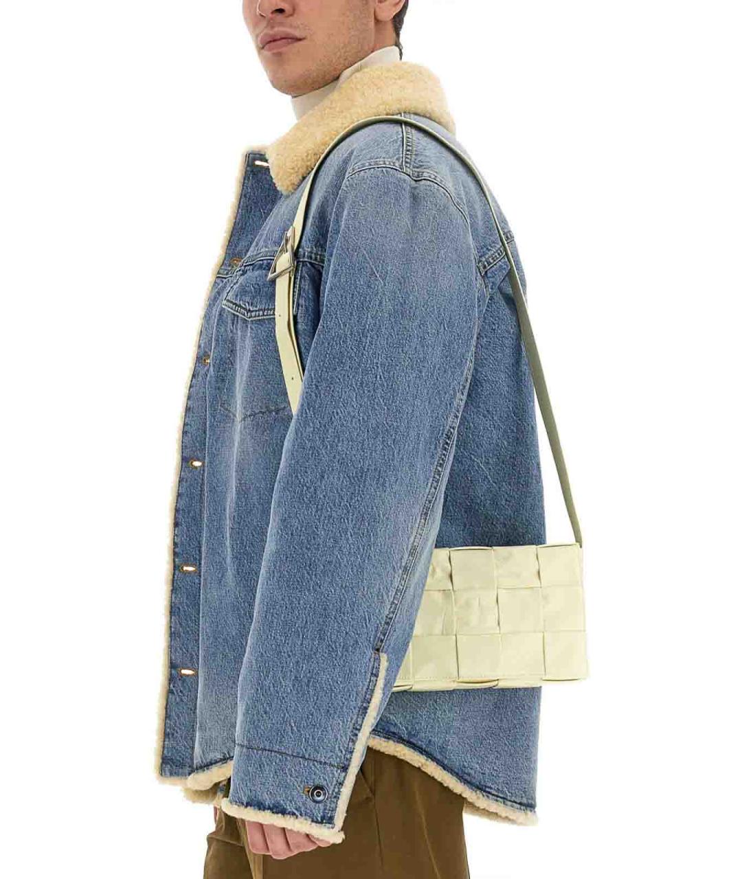 BOTTEGA VENETA Желтая кожаная сумка на плечо, фото 2