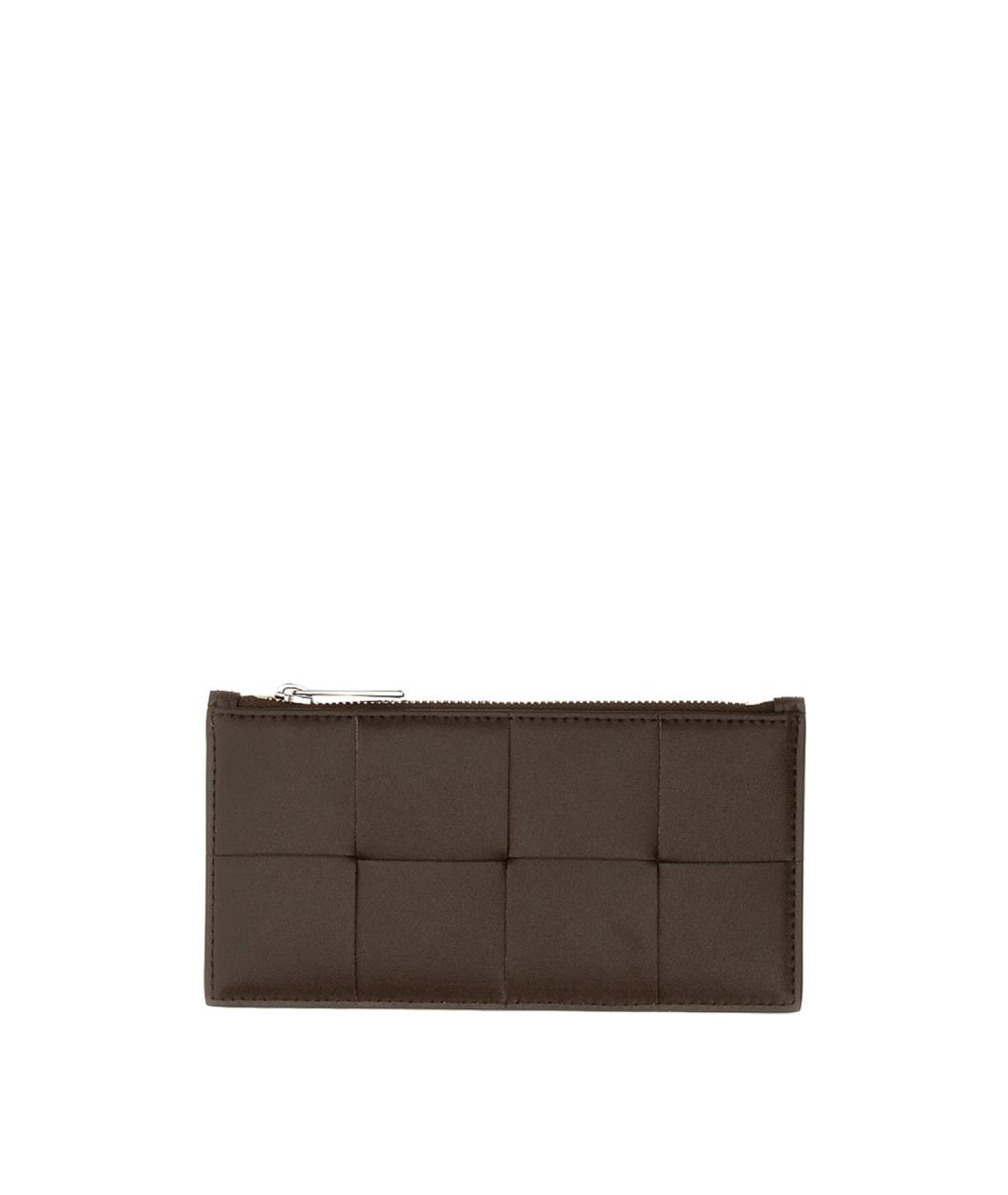 BOTTEGA VENETA Коричневый кожаный кошелек, фото 1