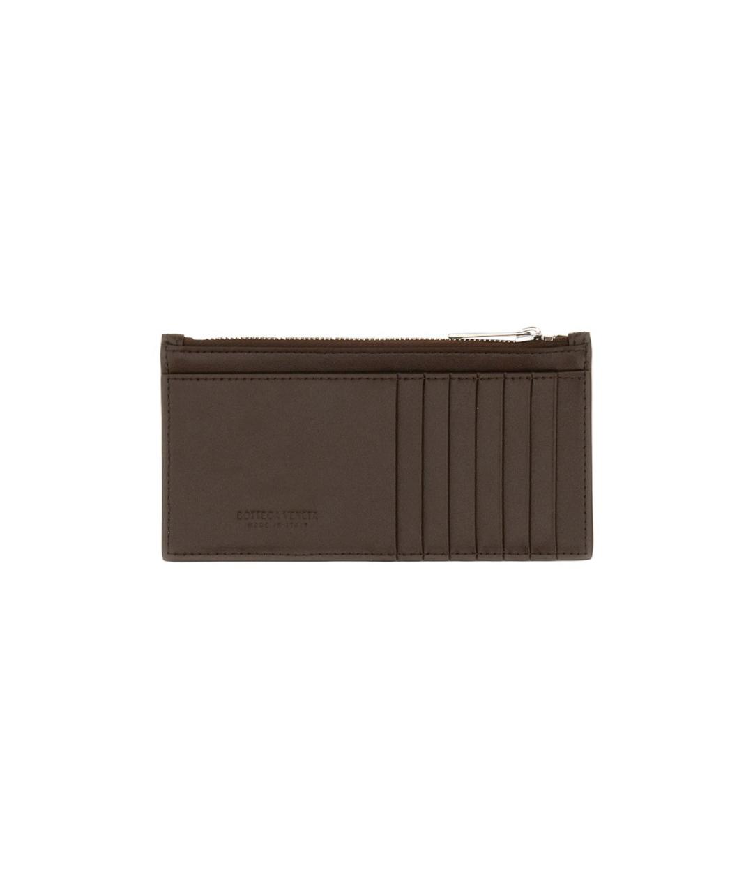 BOTTEGA VENETA Коричневый кожаный кошелек, фото 2