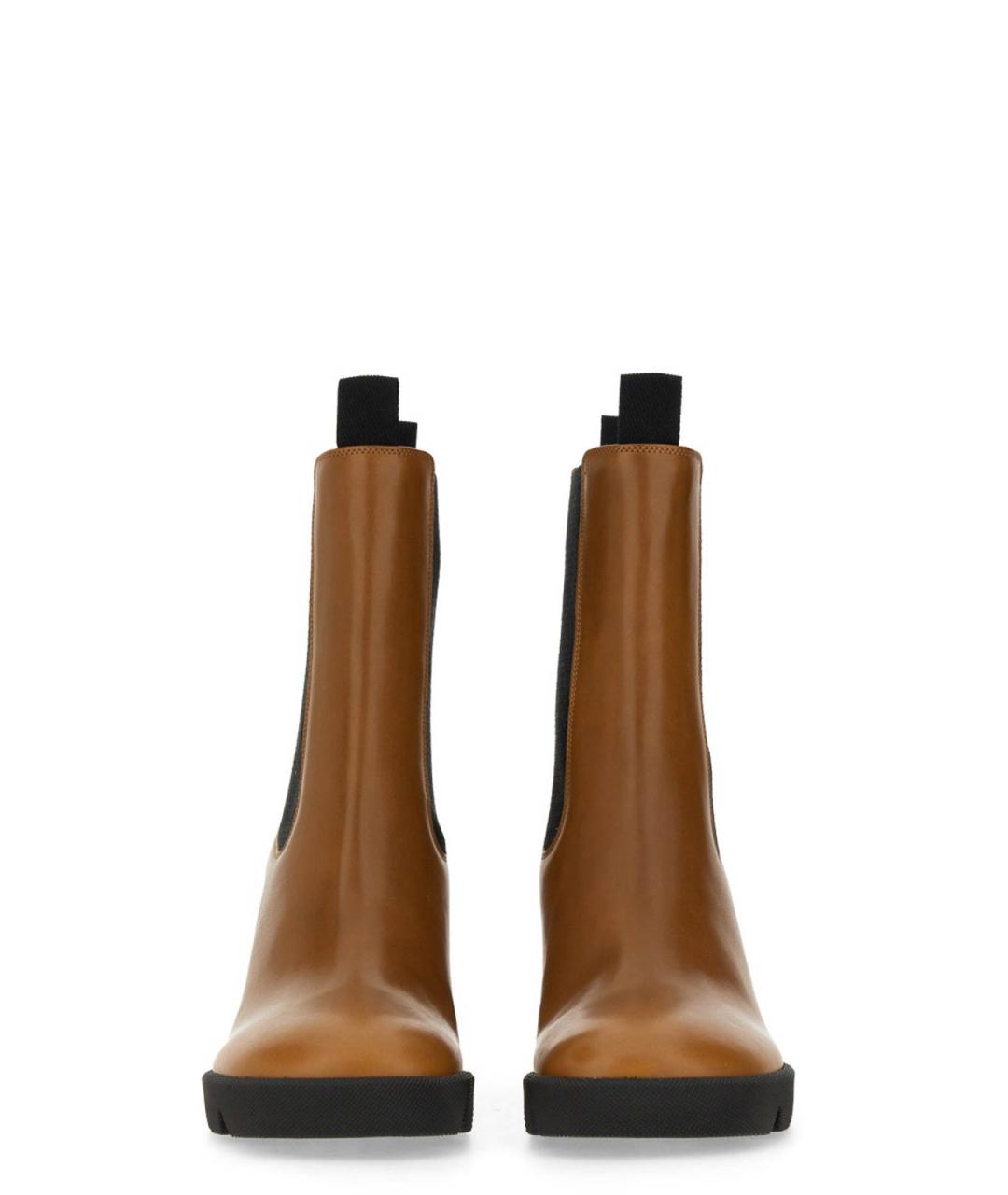 BURBERRY Коричневые кожаные ботильоны, фото 3