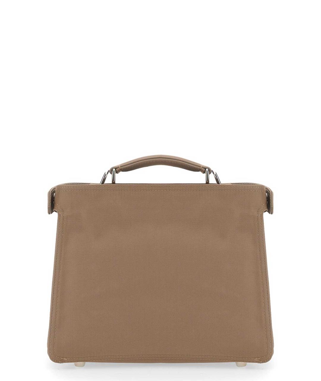 FENDI Бежевая кожаная сумка тоут, фото 4