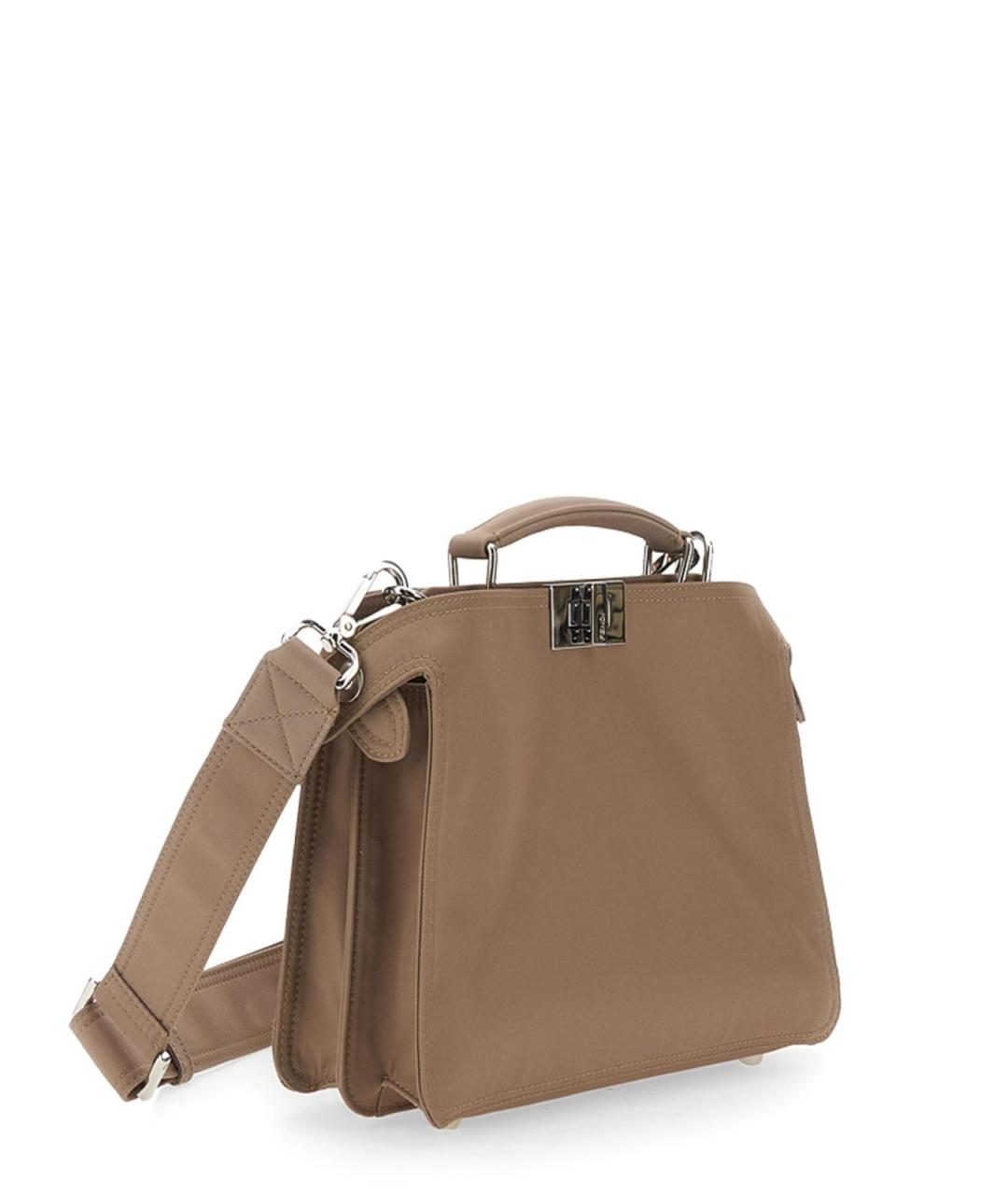 FENDI Бежевая кожаная сумка тоут, фото 2