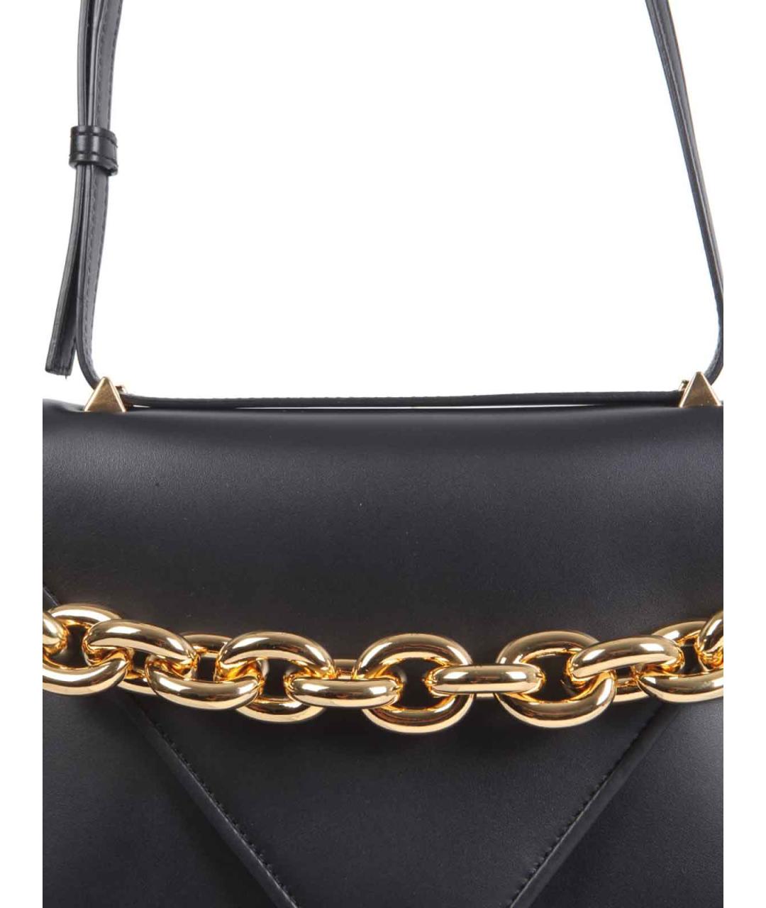 BOTTEGA VENETA Черная кожаная сумка через плечо, фото 3