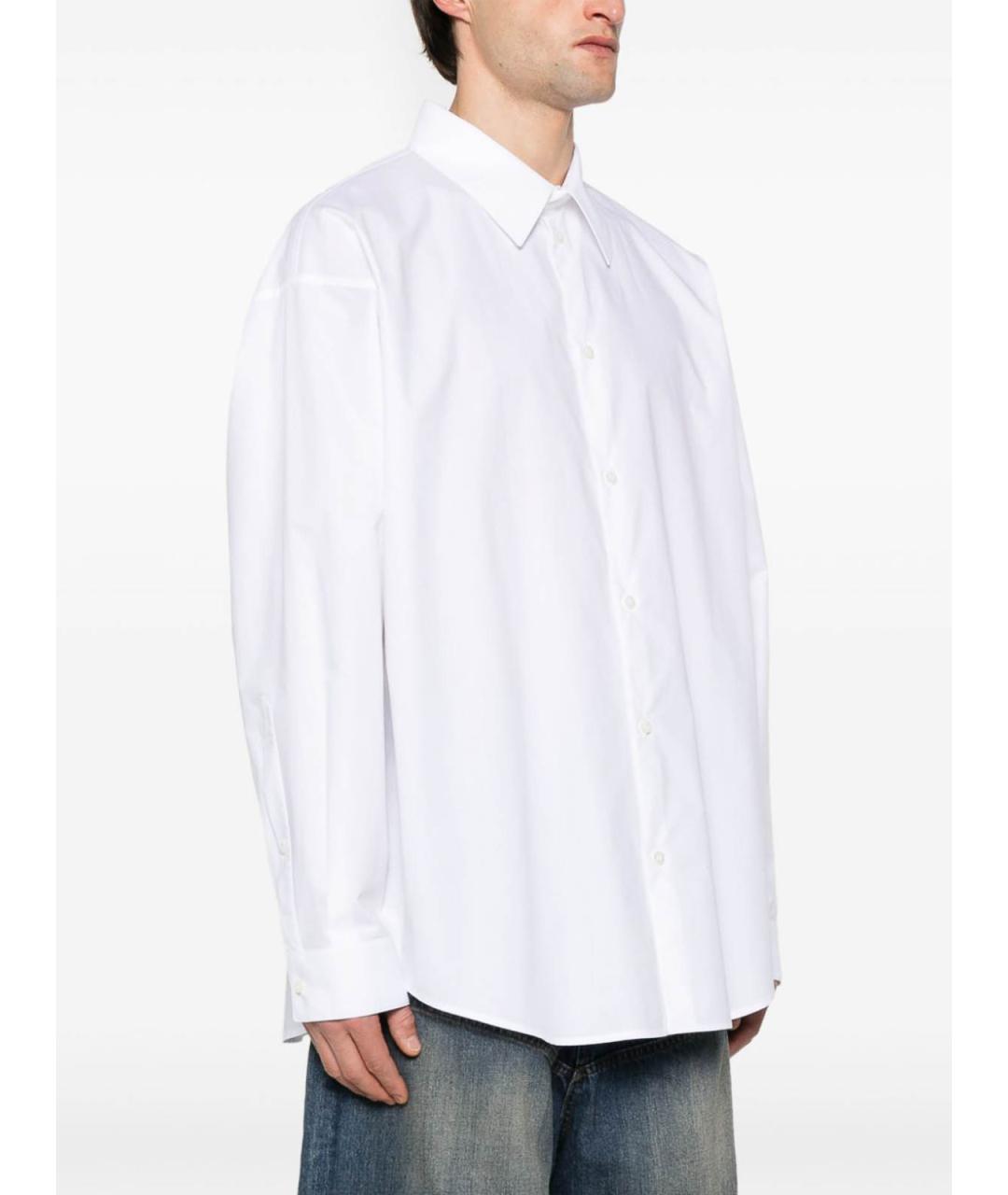 BALENCIAGA Белая хлопковая классическая рубашка, фото 2
