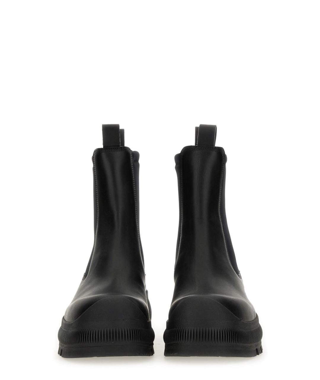 JIL SANDER Черные кожаные ботильоны, фото 3