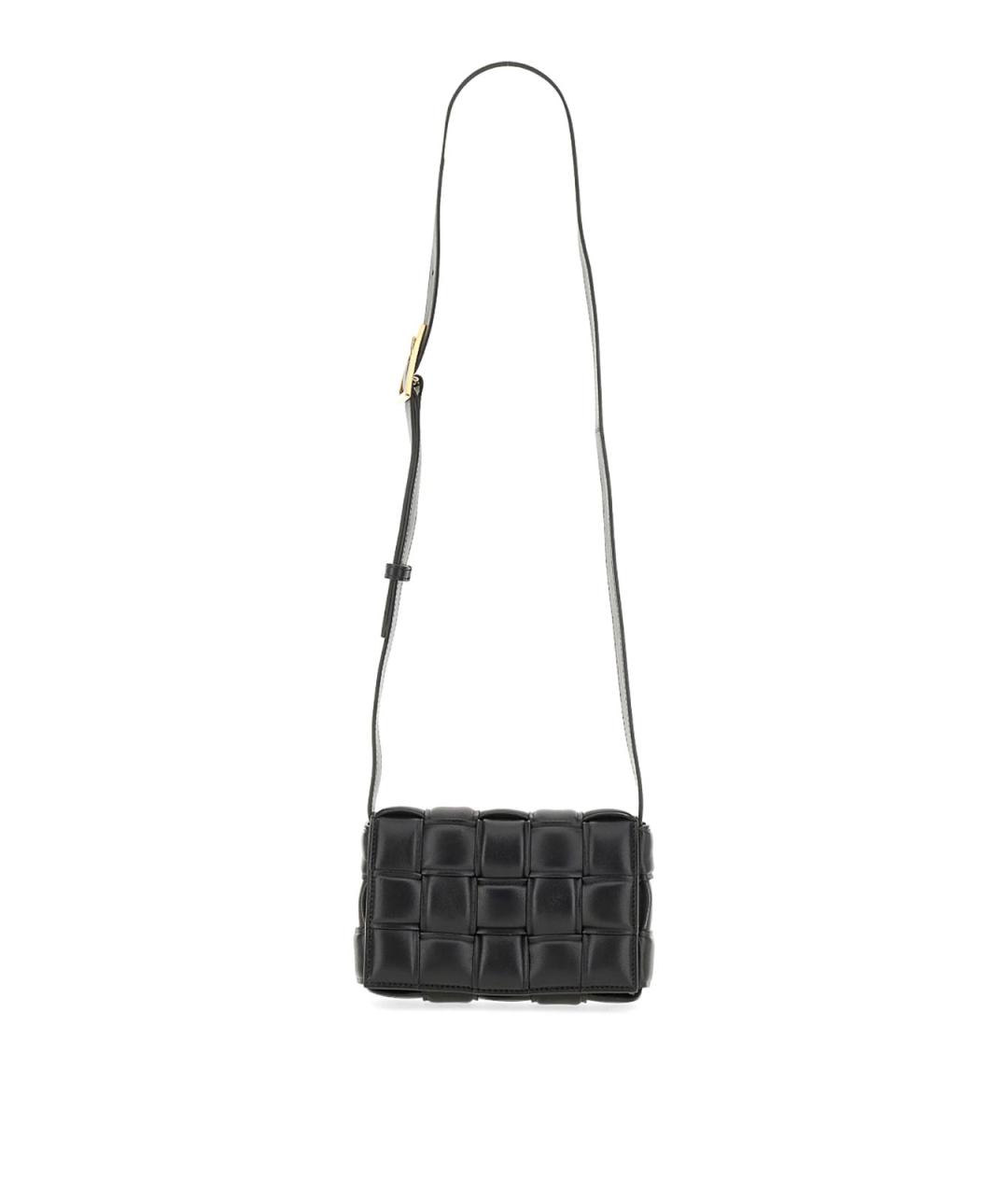 BOTTEGA VENETA Черная кожаная сумка через плечо, фото 1