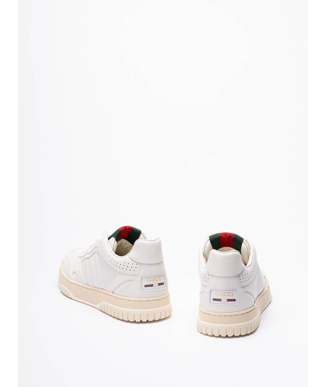 GUCCI Белые кожаные кроссовки, фото 3