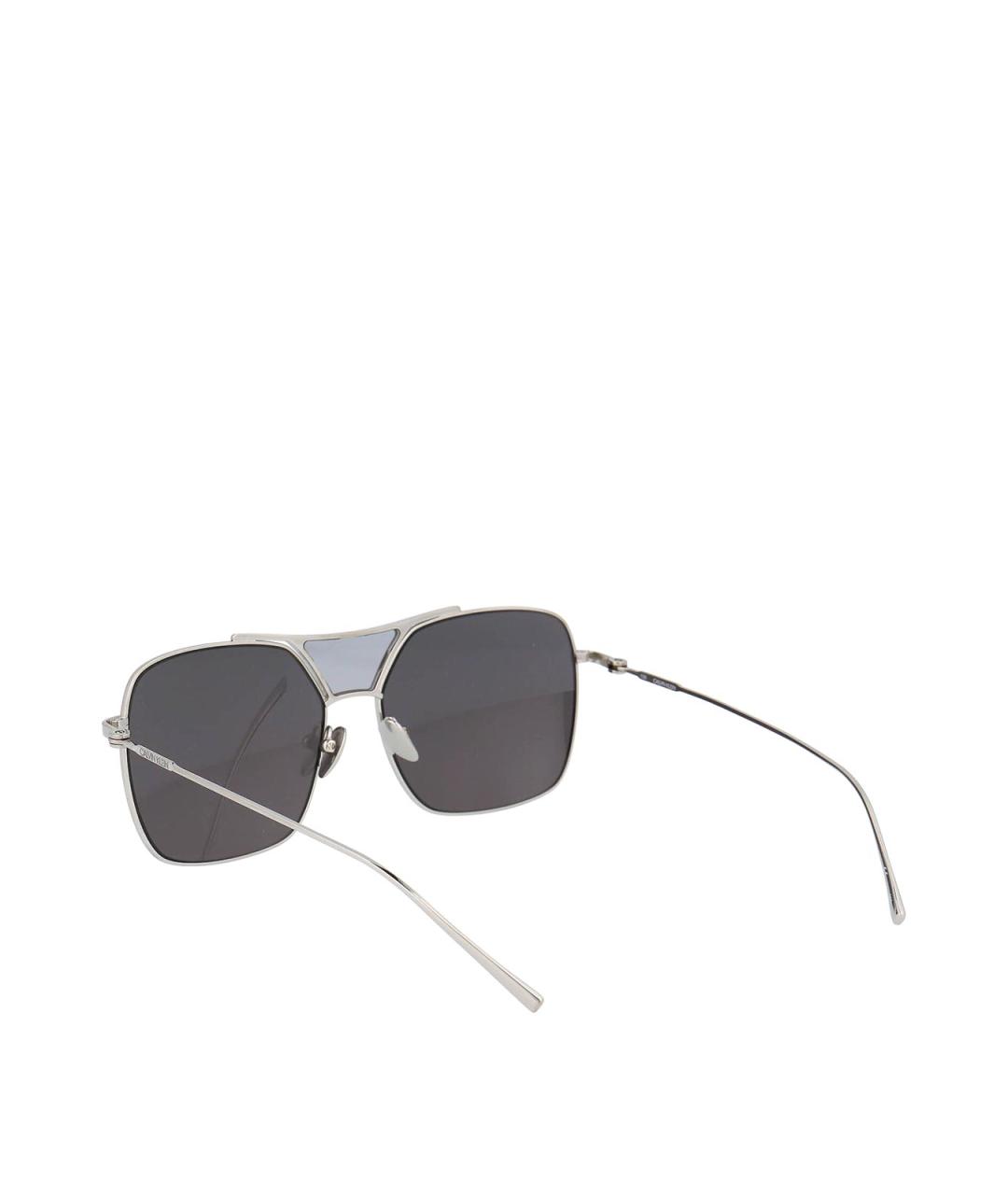CALVIN KLEIN Серые металлические солнцезащитные очки, фото 4
