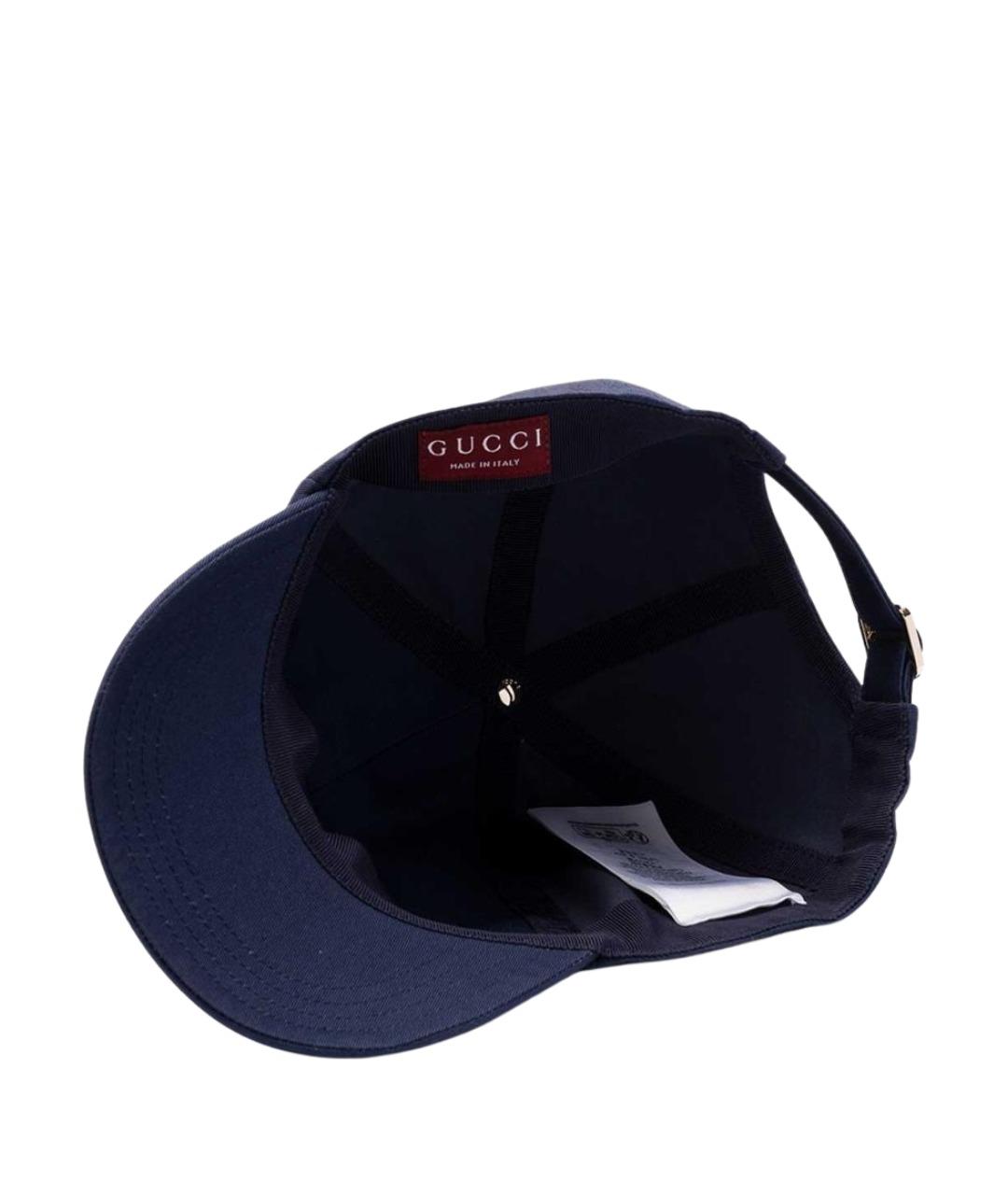 GUCCI Синяя хлопковая кепка/бейсболка, фото 4