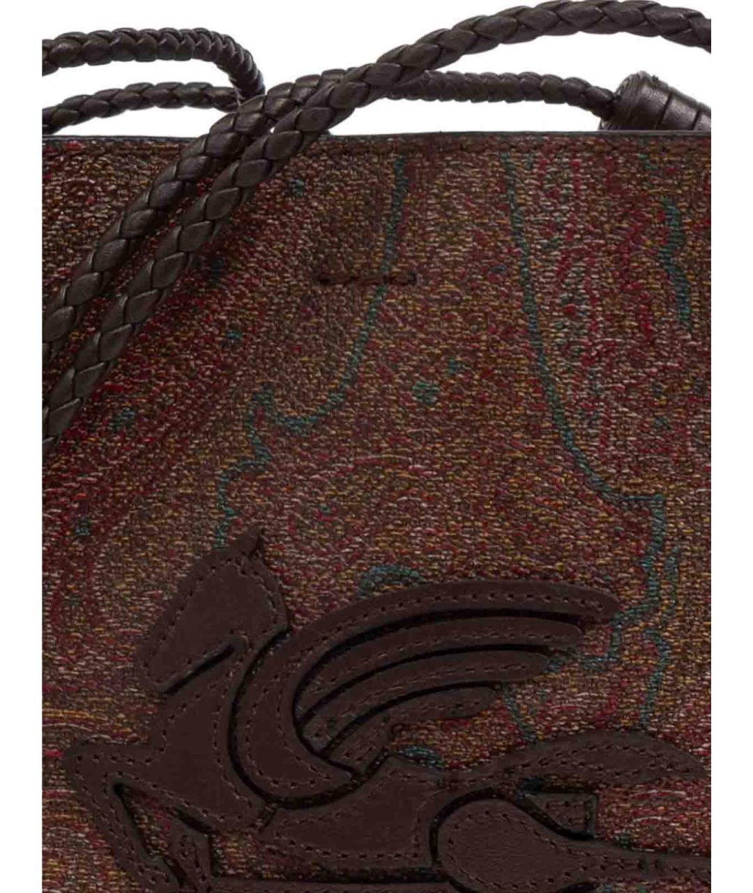 ETRO Коричневая кожаная сумка через плечо, фото 2