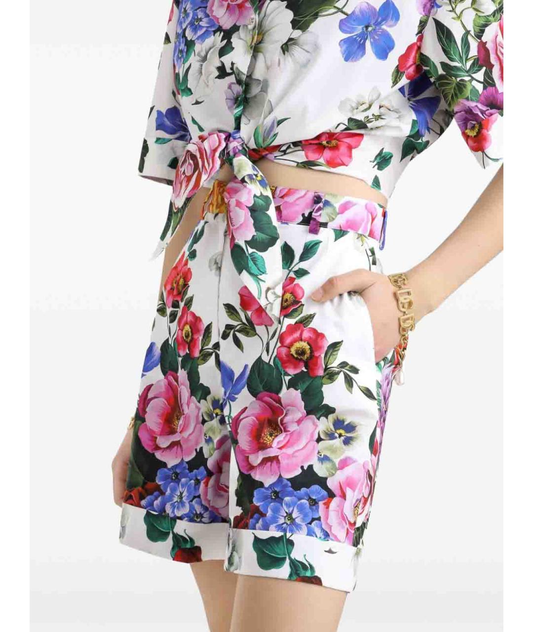 DOLCE&GABBANA Белые хлопковые шорты, фото 2