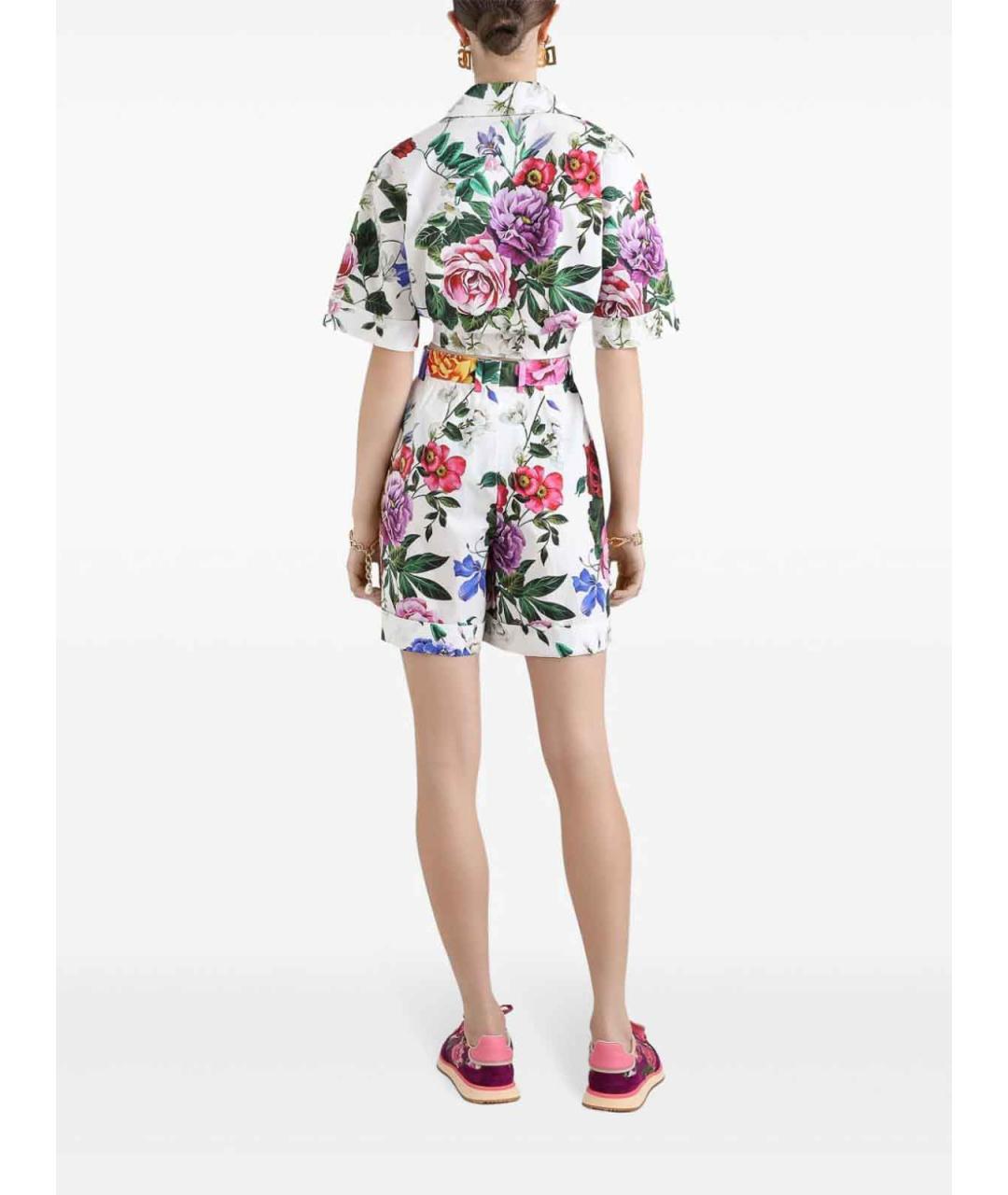 DOLCE&GABBANA Белые хлопковые шорты, фото 4