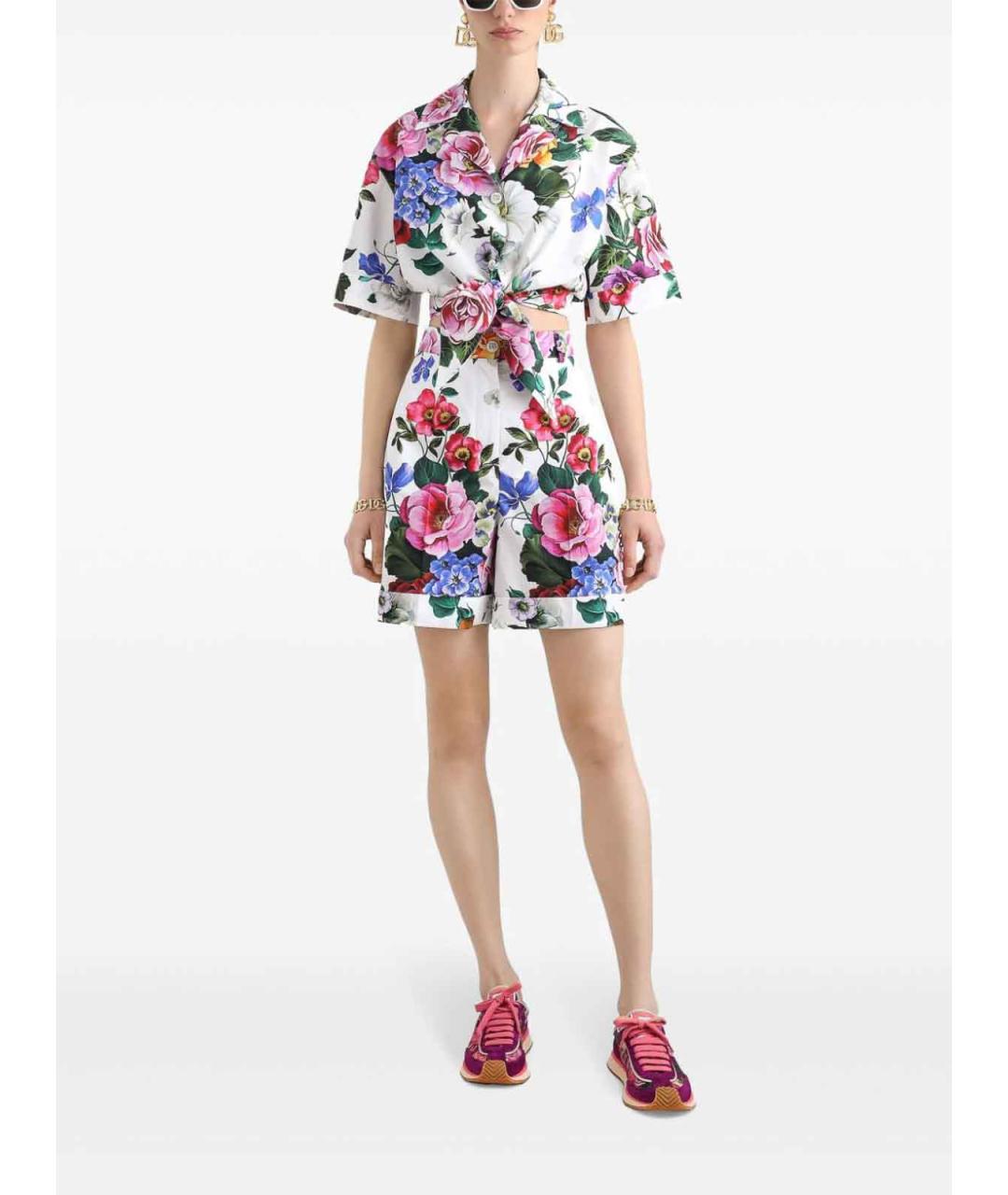 DOLCE&GABBANA Белые хлопковые шорты, фото 3