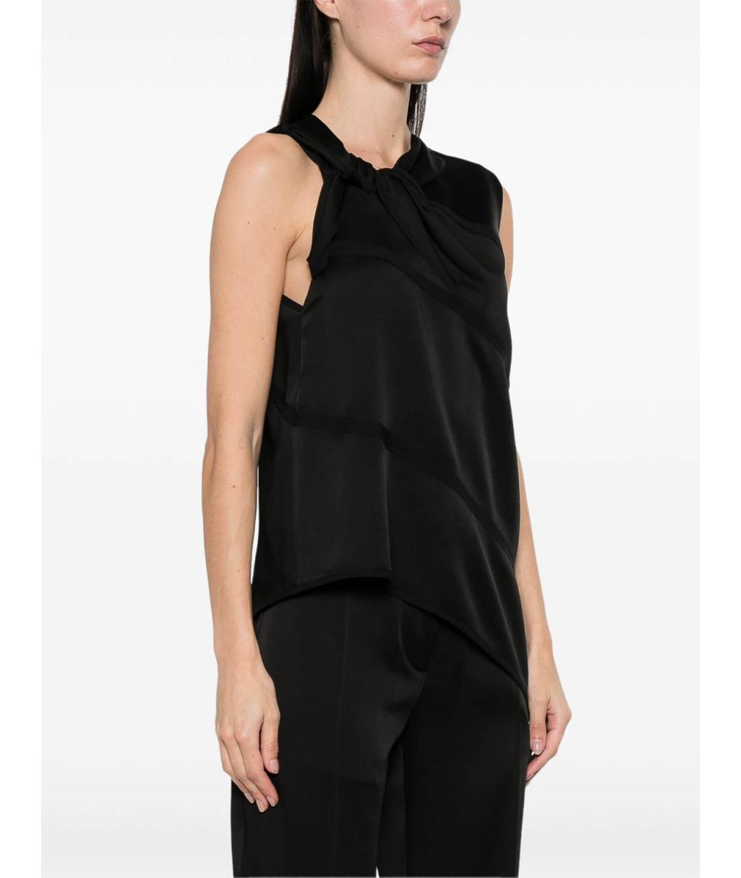 JIL SANDER Черная ацетатная майка, фото 2
