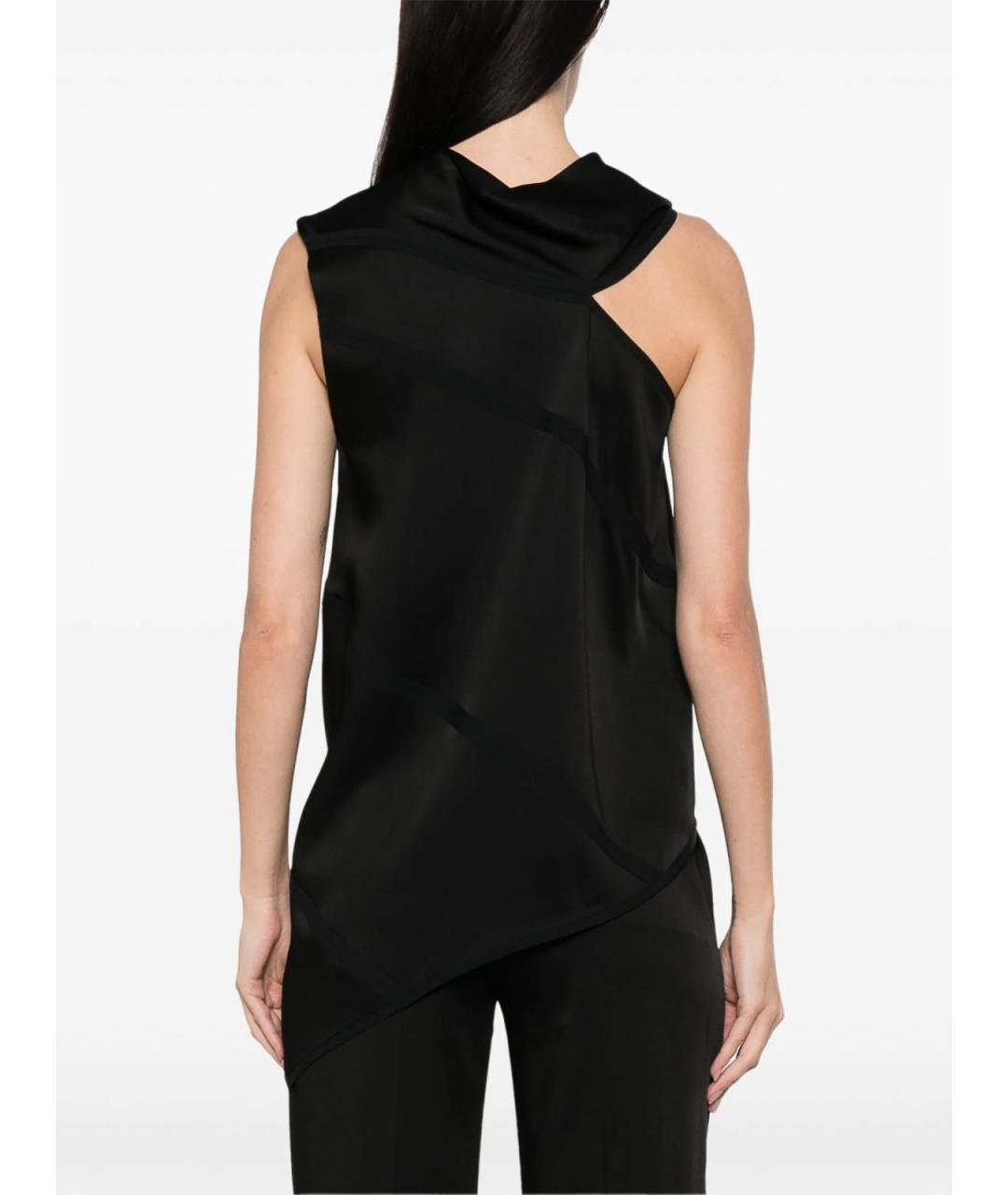 JIL SANDER Черная ацетатная майка, фото 3