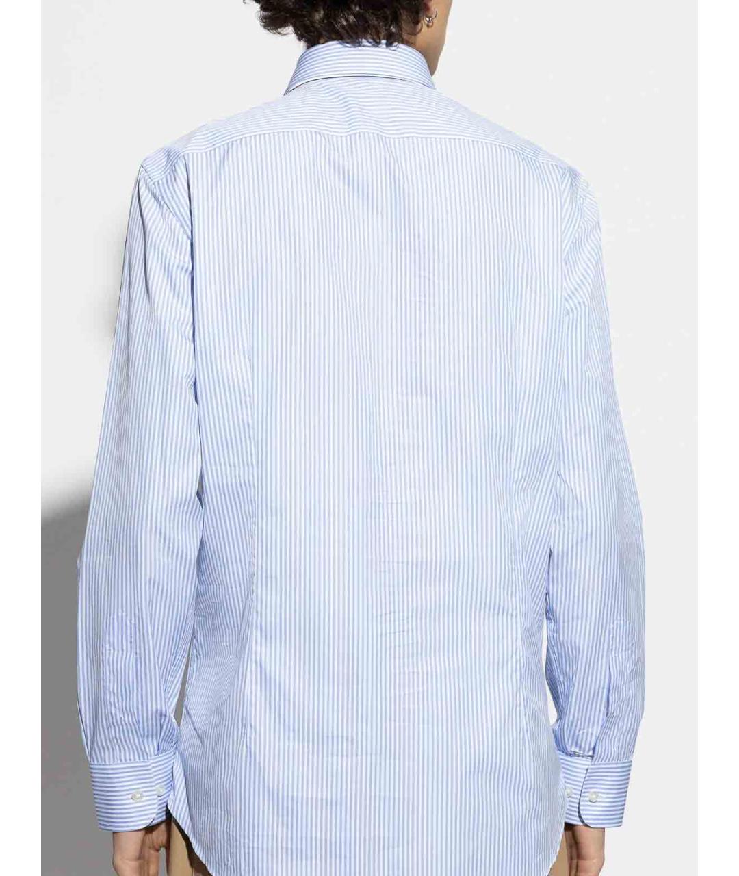 ETRO Голубая хлопковая кэжуал рубашка, фото 4