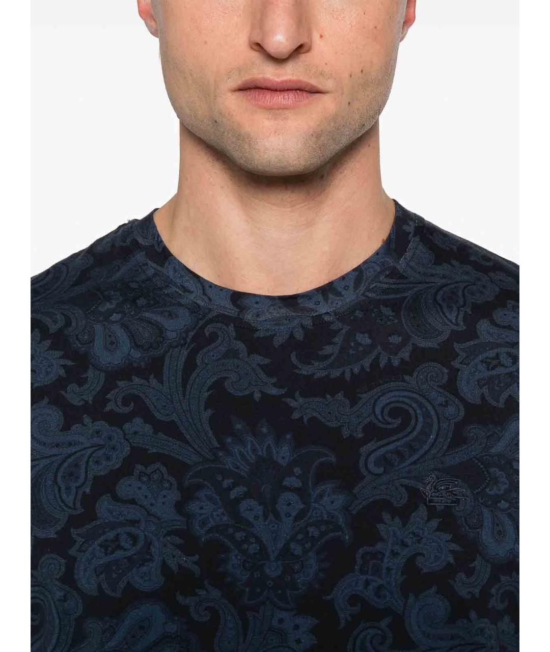 ETRO Черная хлопковая футболка, фото 4