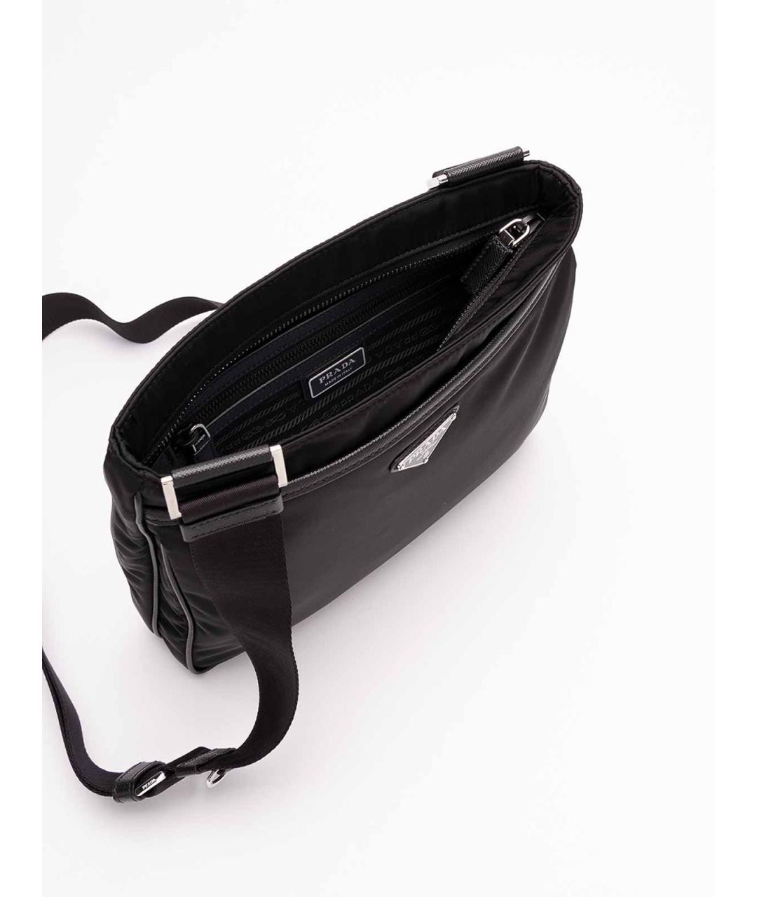 PRADA Черная тканевая сумка на плечо, фото 4