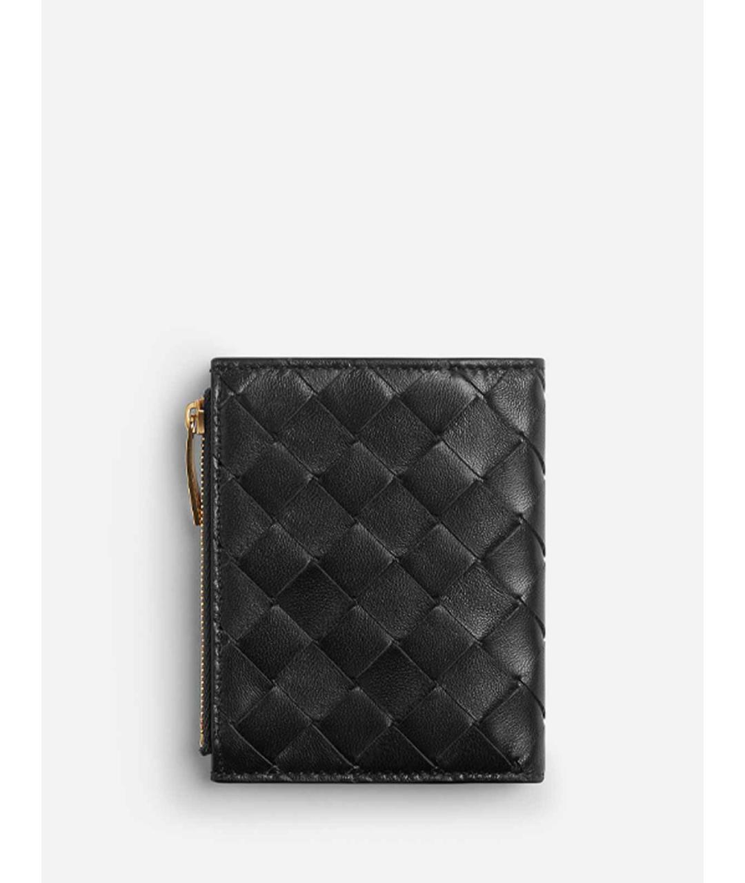 BOTTEGA VENETA Черный кожаный кошелек, фото 3