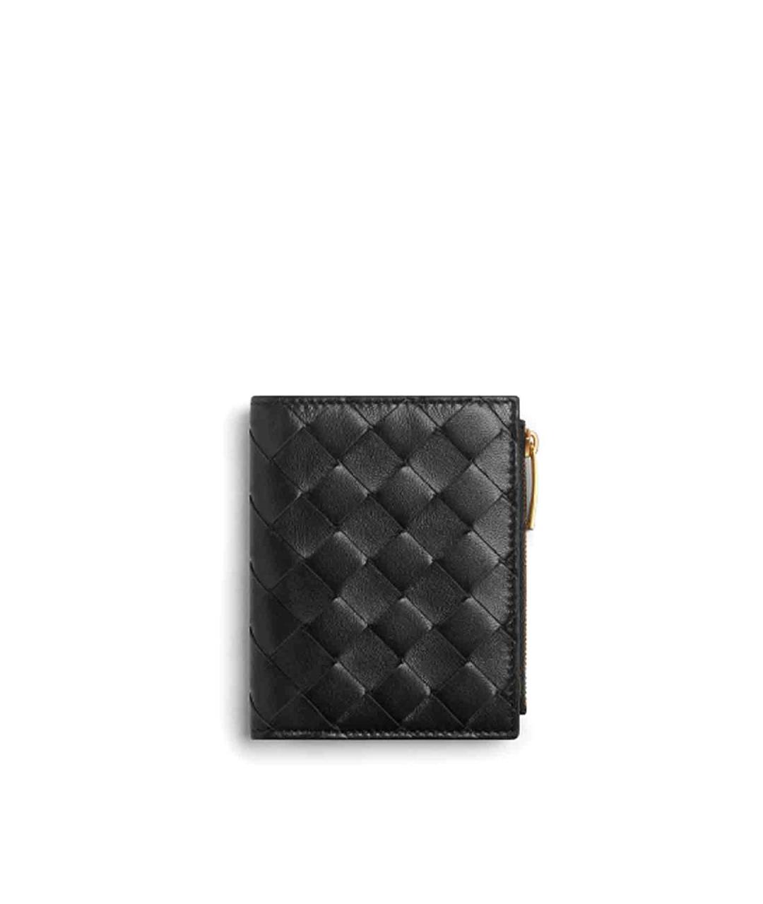 BOTTEGA VENETA Черный кожаный кошелек, фото 5