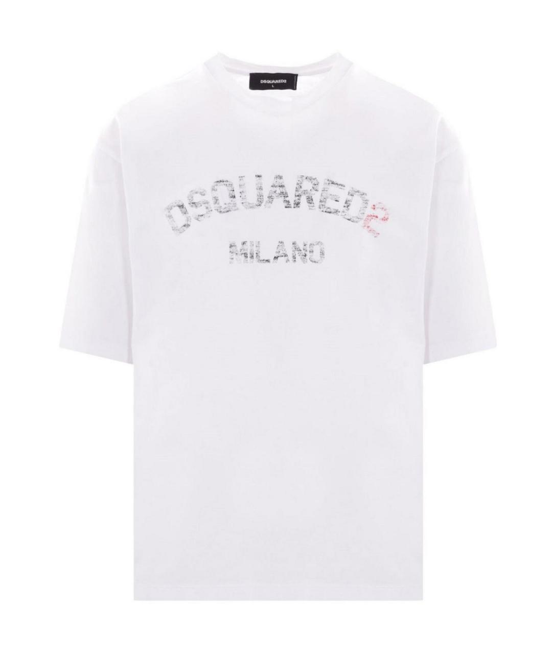DSQUARED2 Белая хлопковая футболка, фото 1