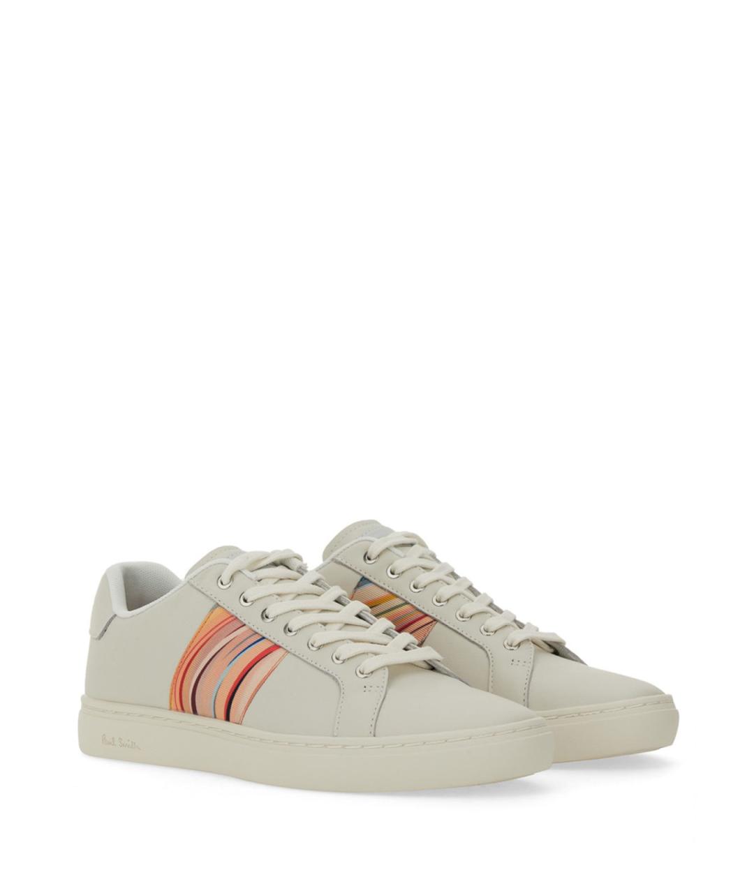 PAUL SMITH Белые кожаные кроссовки, фото 3