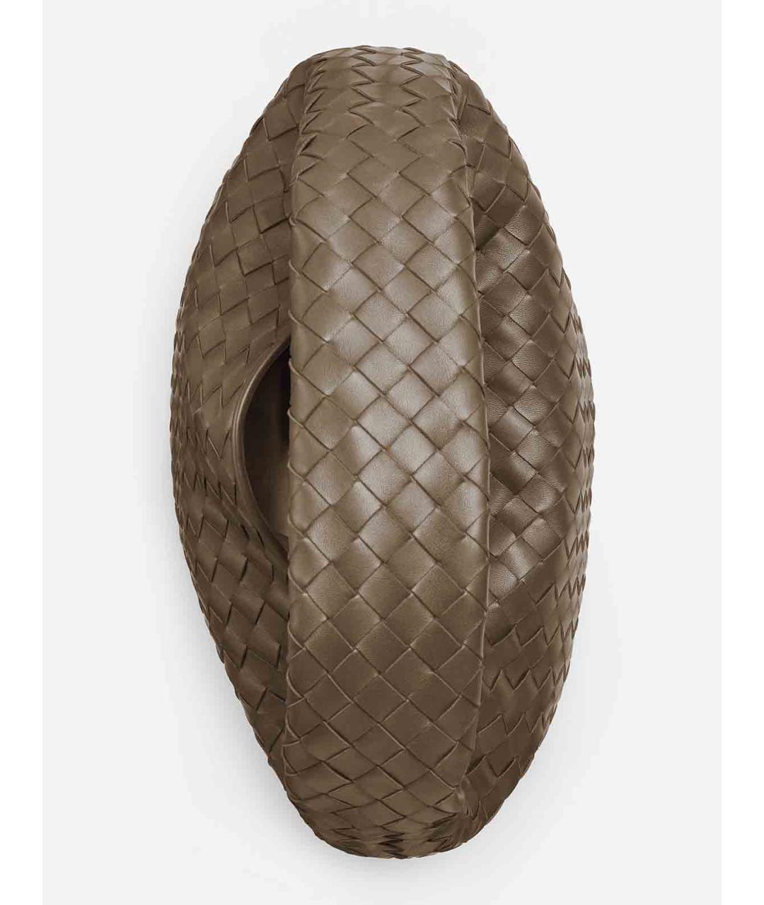 BOTTEGA VENETA Коричневая кожаная сумка через плечо, фото 4