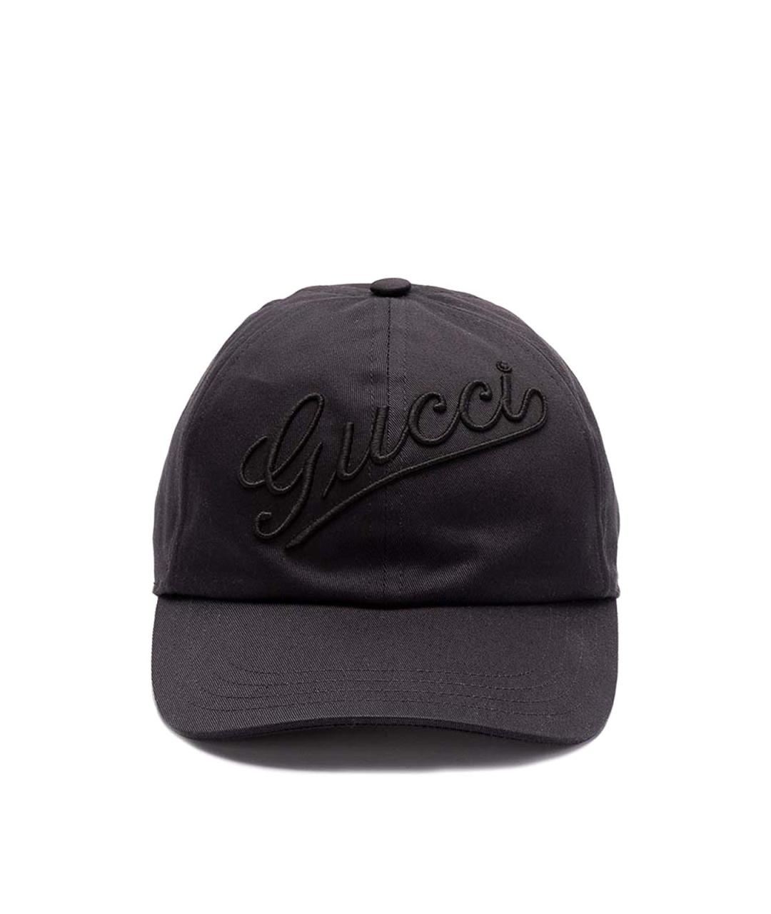GUCCI Черная хлопковая кепка/бейсболка, фото 1