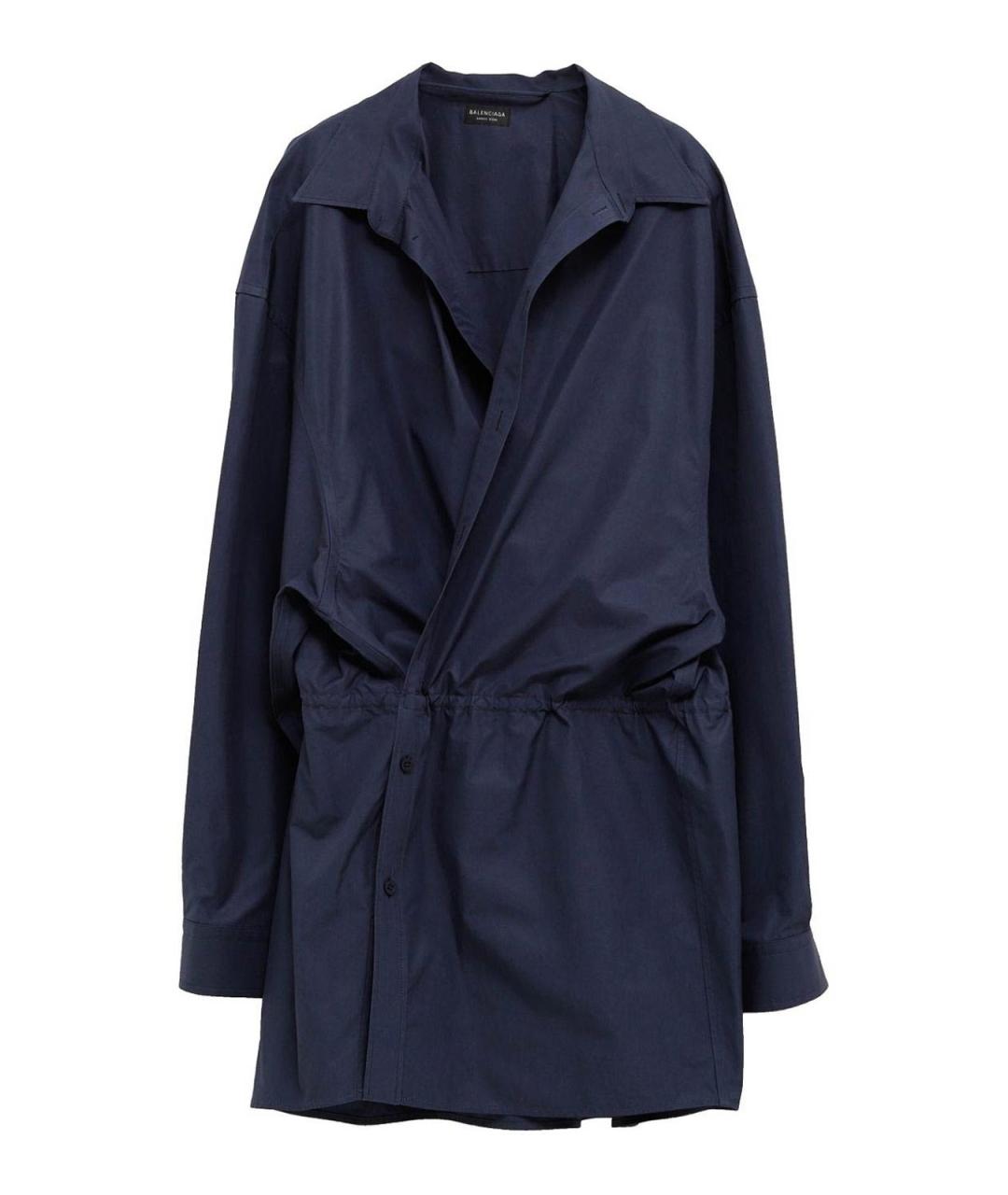 BALENCIAGA Темно-синее хлопковое повседневное платье, фото 1