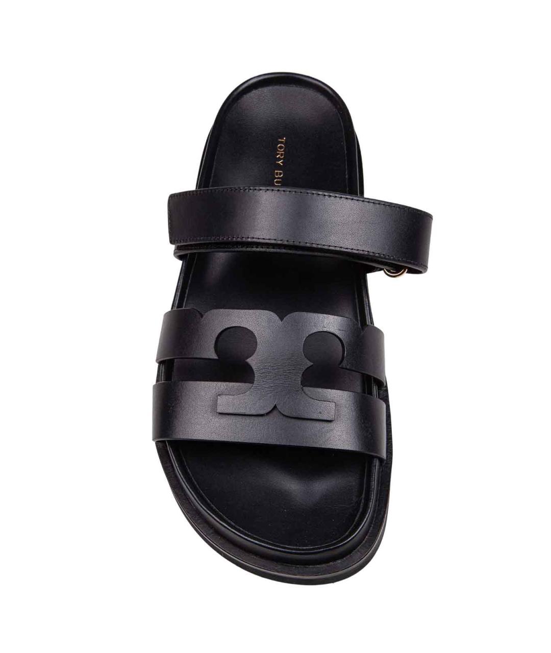 TORY BURCH Черные кожаные сандалии, фото 3