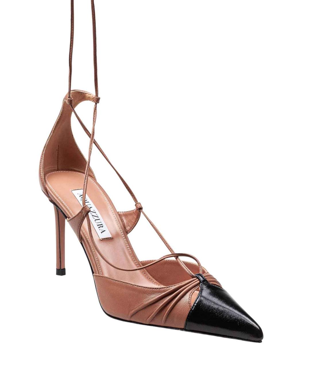 AQUAZZURA Розовые кожаные туфли, фото 2