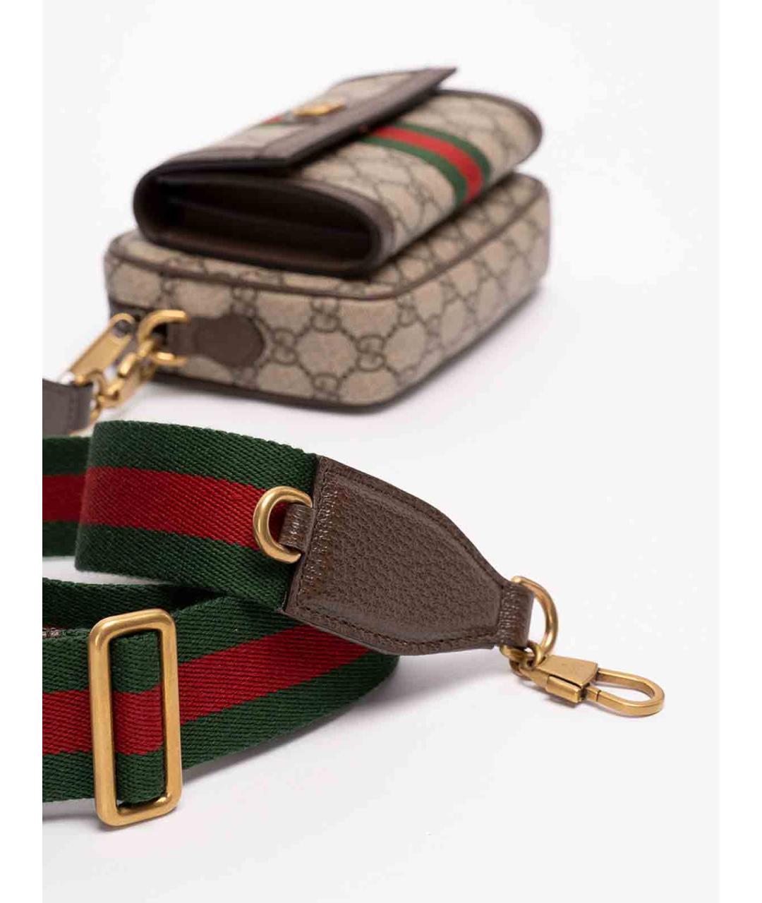 GUCCI Бежевая тканевая сумка на плечо, фото 4