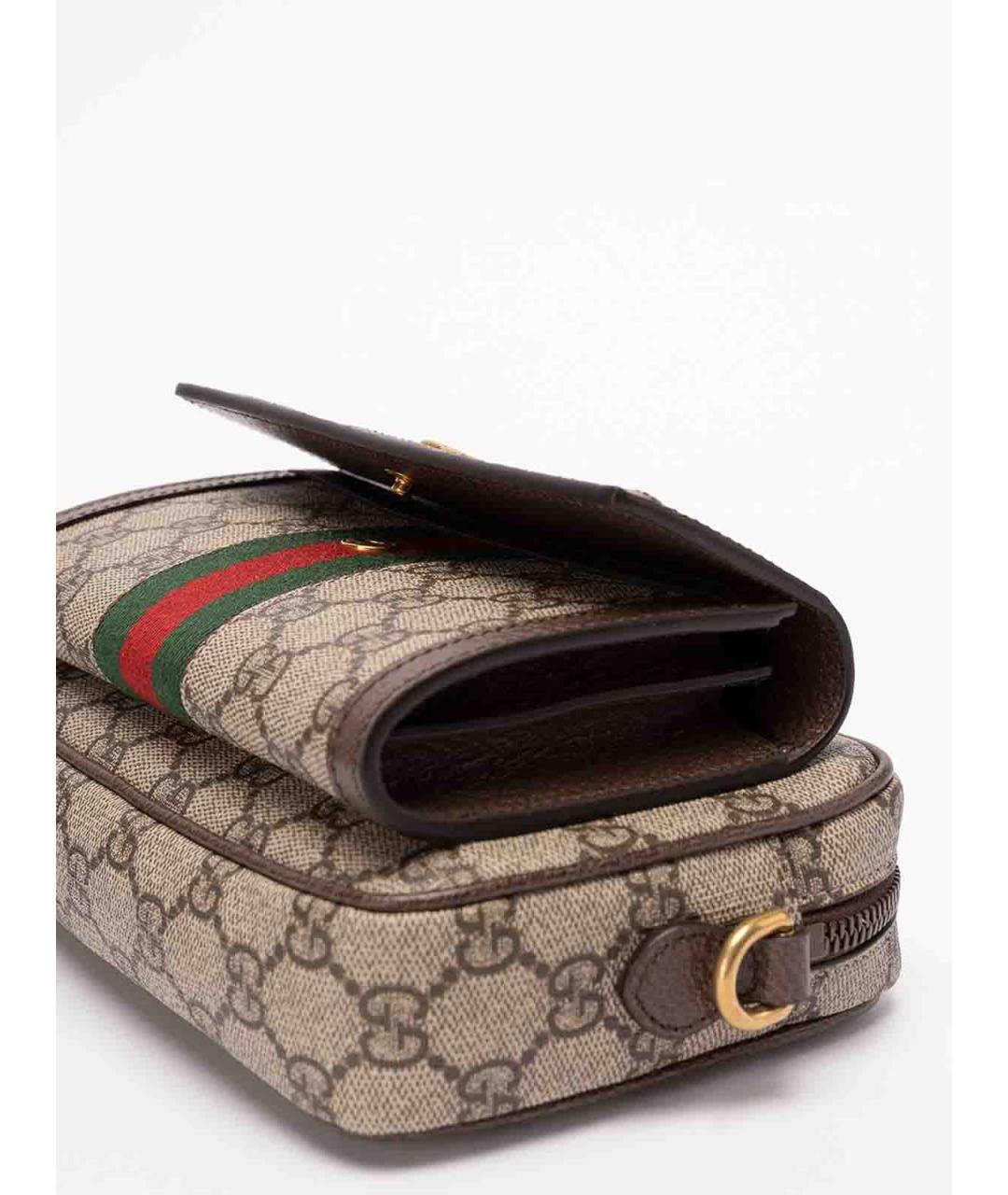 GUCCI Бежевая тканевая сумка на плечо, фото 5