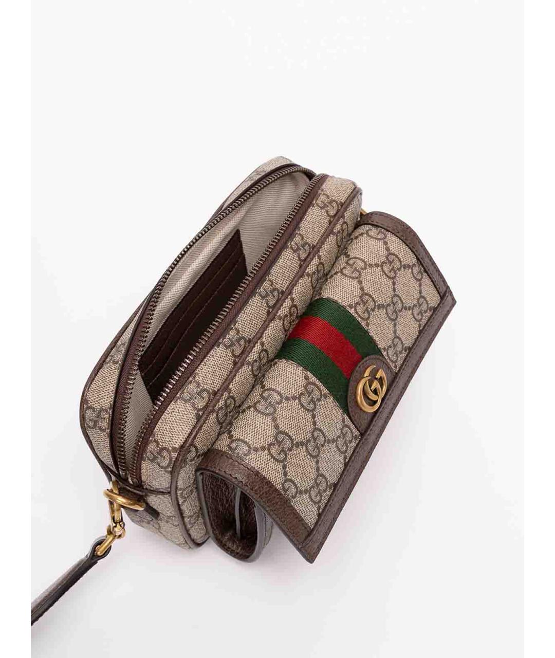 GUCCI Бежевая тканевая сумка на плечо, фото 6
