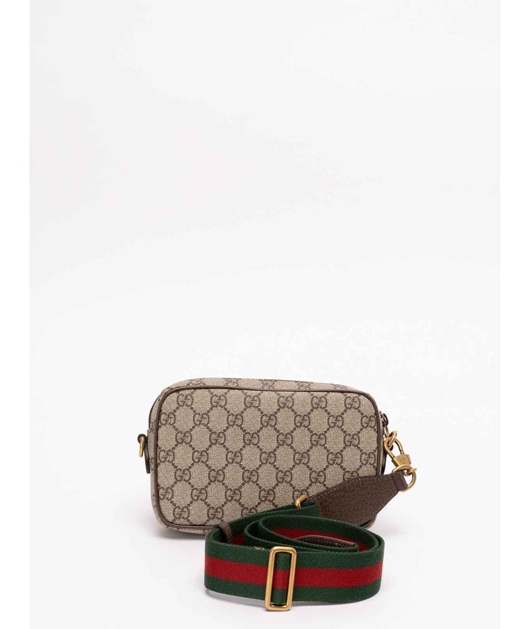 GUCCI Бежевая тканевая сумка на плечо, фото 2