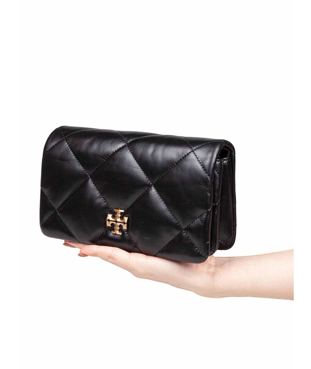 TORY BURCH Черная кожаная сумка через плечо, фото 2