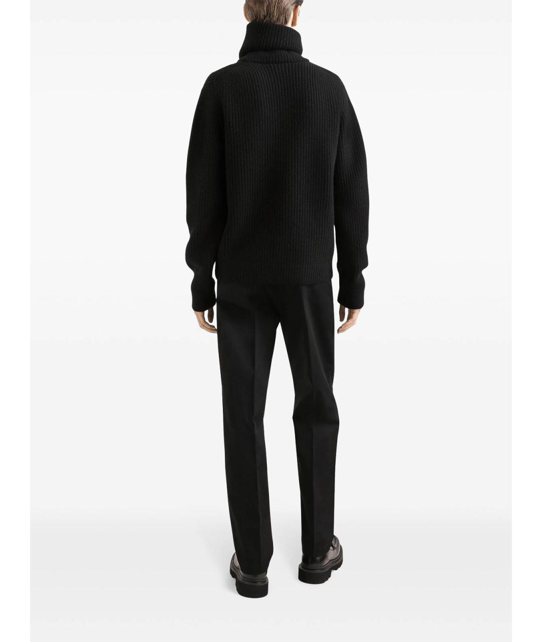 DOLCE&GABBANA Черные хлопковые повседневные брюки, фото 3