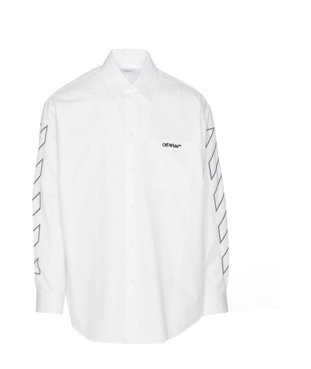 OFF-WHITE Белая хлопковая классическая рубашка, фото 1