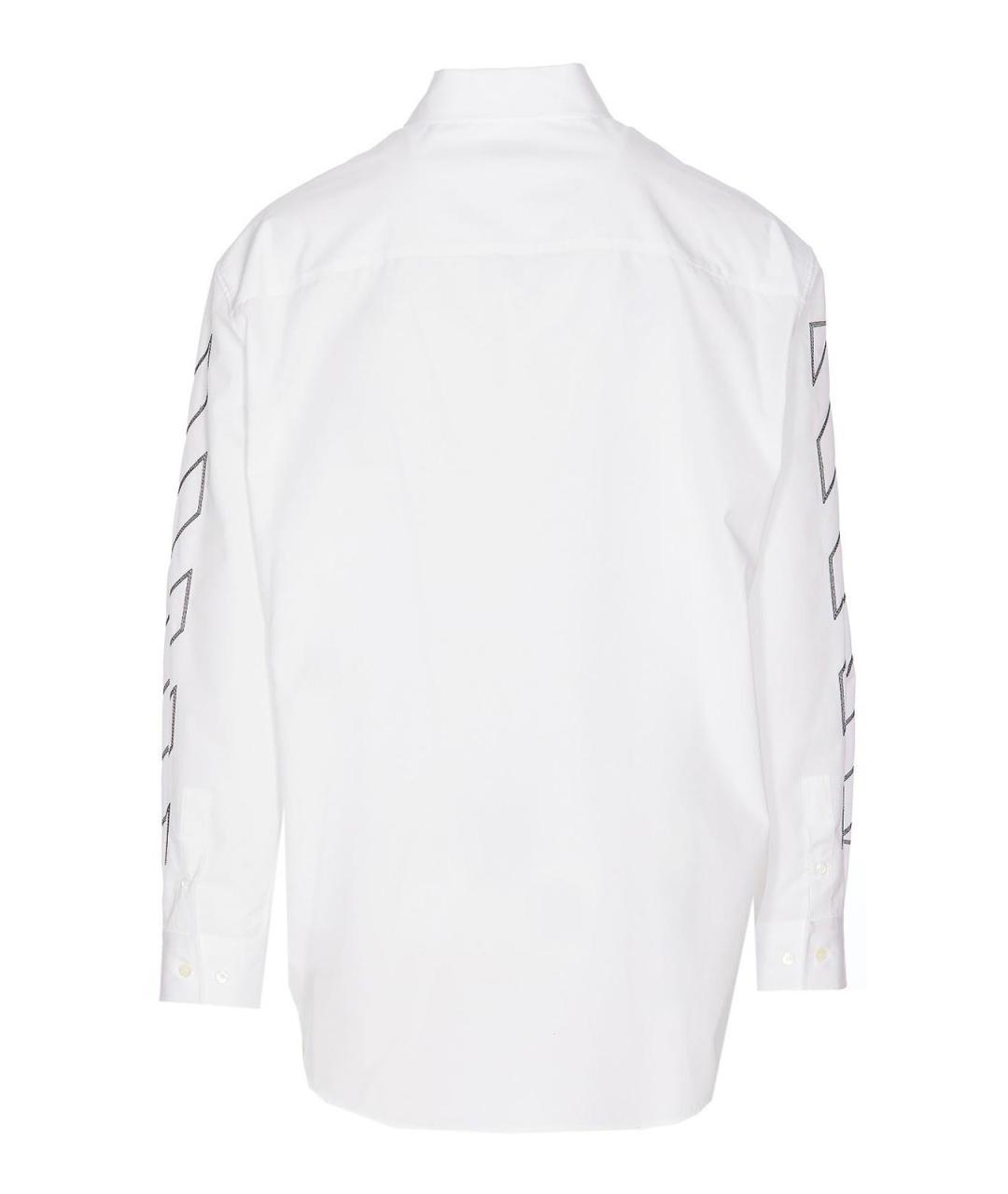 OFF-WHITE Белая хлопковая классическая рубашка, фото 2