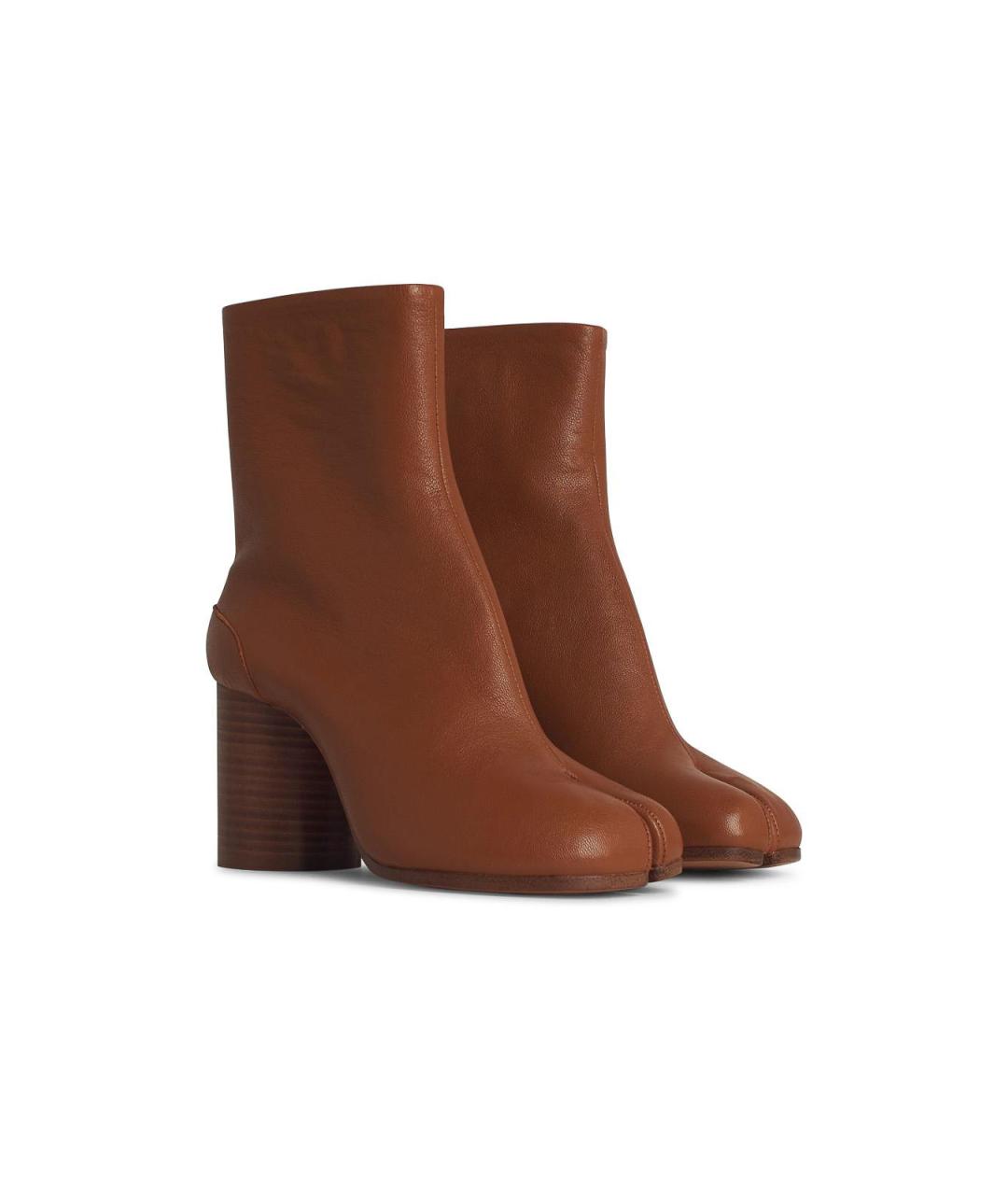 MAISON MARGIELA Коричневые кожаные ботильоны, фото 2