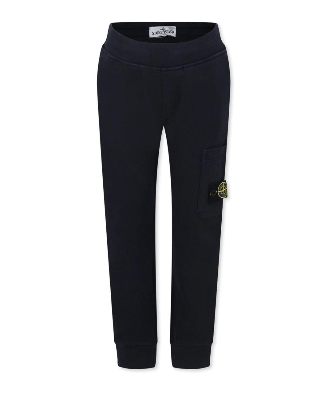 STONE ISLAND Темно-синие хлопковые брюки и шорты, фото 1