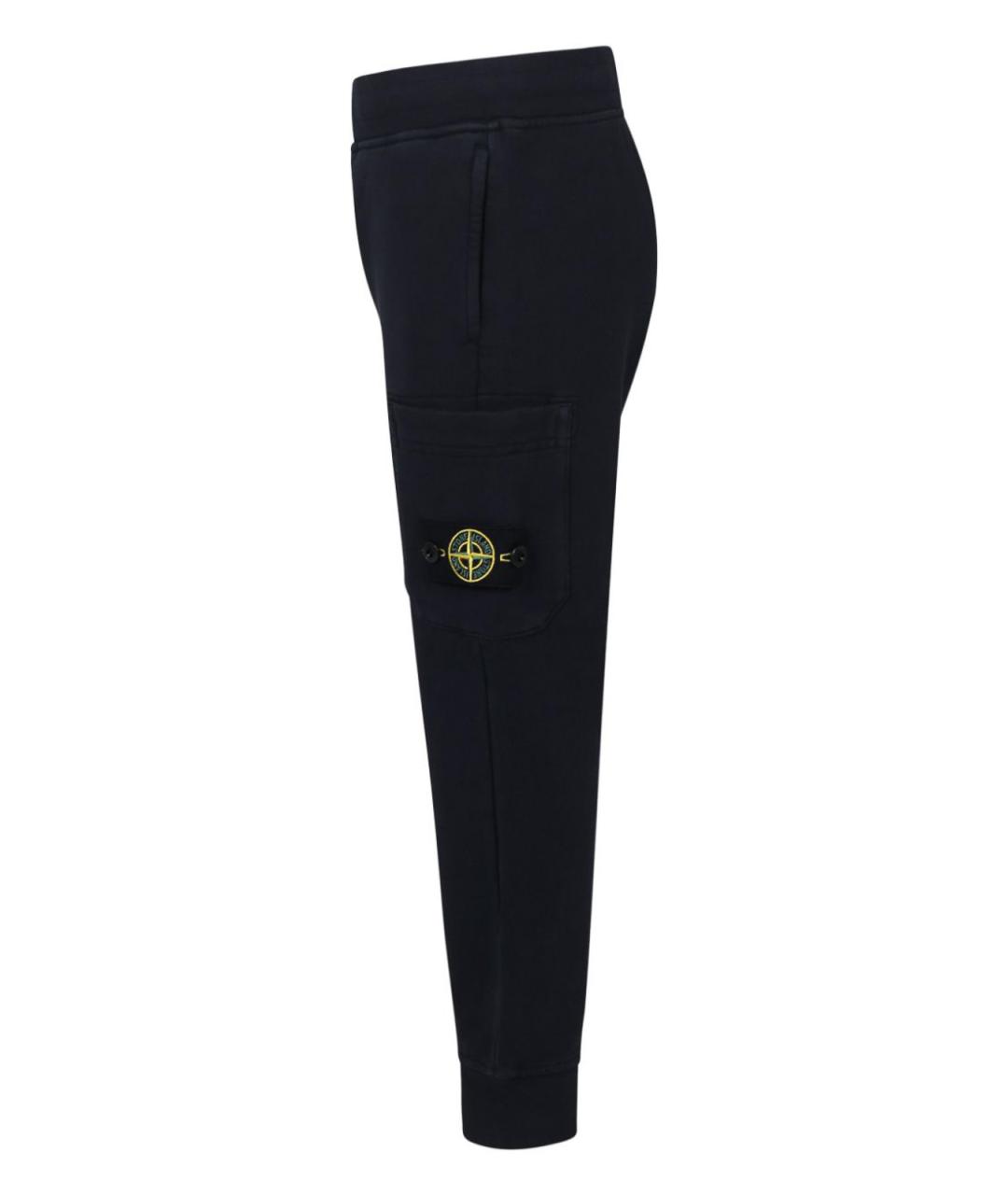 STONE ISLAND Темно-синие хлопковые брюки и шорты, фото 3