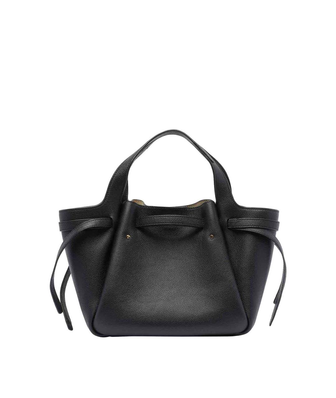 TORY BURCH Черная кожаная сумка с короткими ручками, фото 3